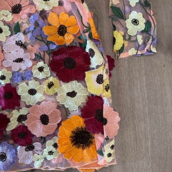 Taylor Swift ERAS tour Floral Flower Mini Dress- Size L - Picture 6 of 9